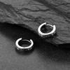 Huitan Men's Skull Earrings Dainty Small Circle Daily Wear Trendy Earrings Anti Silver Color Cool Male Accessories Hot JewelryGood product