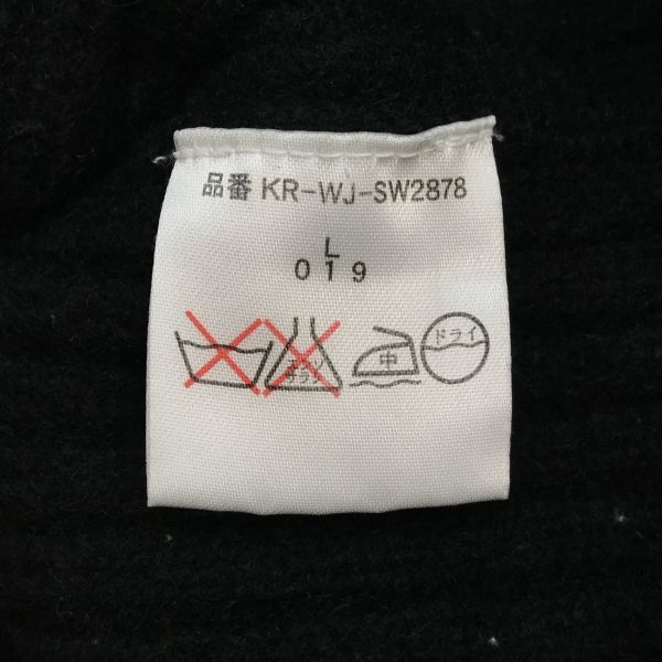 Excellent Condition POLO JEANS CO RALPH LAUREN Wool Turtleneck Sweater L Women Black