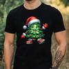 Mens Funny Christmas Tree Theme Cotton 100% Cotton T-shirt Mens Tees Top Size XS To 5XL-