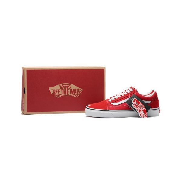 Vans Old Skool Weich Bequem Dünne Sohle Langlebig Low Top Skateschuhe Unisex Sneaker Rot VN0A4BV5JV61