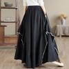 Jeans de Pierna Ancha para Mujer Talla Grande Primavera Verano Cintura Alta Cordón Holgados Culottes de Mezclilla Pa… Más