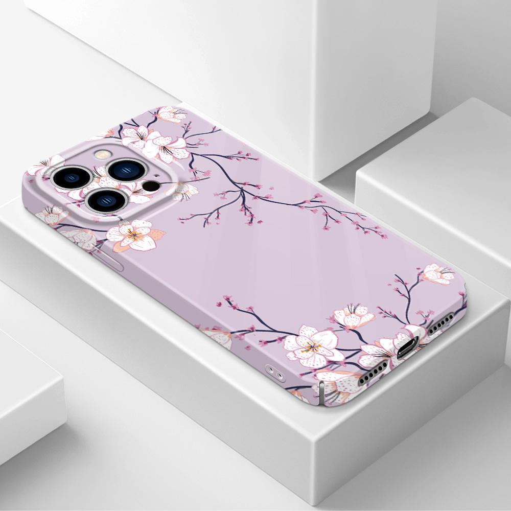 Fallen Plum Blossoms Phone Case For iPhone 13 12 11 7 8 6 6S Plus Pro Max Mini X XS XR SE 2020 2022 Film Hard Cover