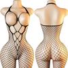 Plus Size Men's Black Sexy Lingerie Fishnet Body Stockings Male Underwear Exotic Lingerie for Man Open Crotch Transparent Tights Comfortable Stretchy