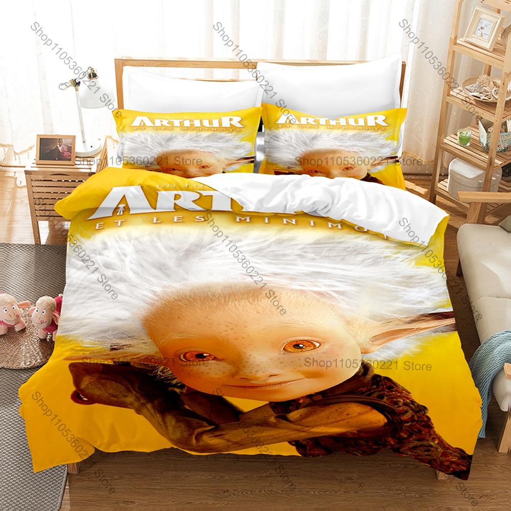 Cool Arthur Selenia Betameche Arthur et les Minimoys Duvet Cover Set 1 Duvet Cover 2 Pillowcases Fairy Tale Cartoon Bed Linens G