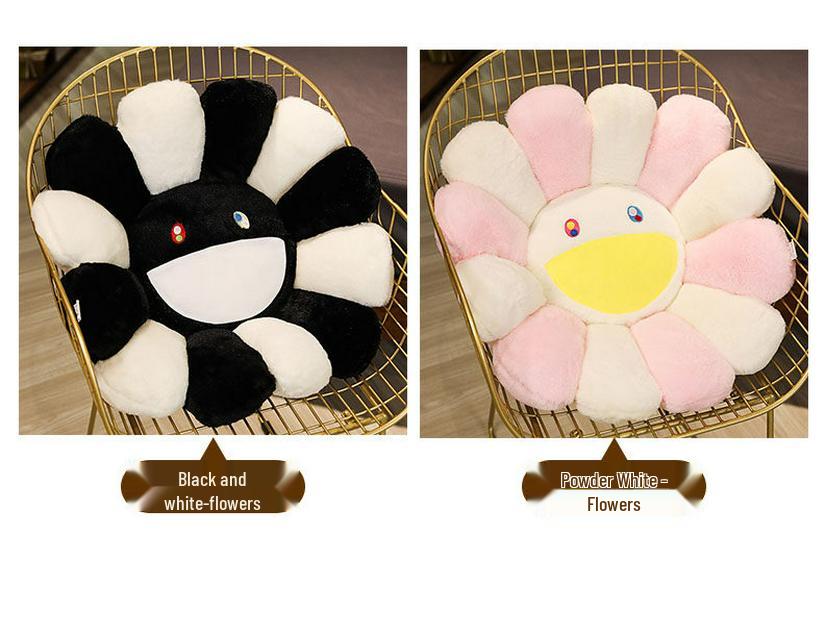 Colorful Sunflower Seat Cushion - Plush Toy & Floor Mat for Students, Bay Window Decor, or Girls' Gift