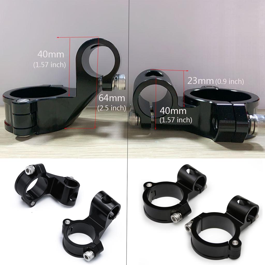 NEW Riser Rised Regular Motorcycle Racing Clip on Fork Clamp Cafe Racer 37MM 41MM 43MM 48MM 50MM 51MM 7/8" Handlebar Clip-ons