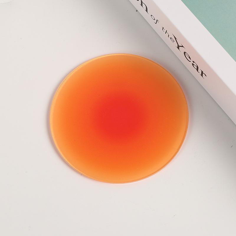 Simple And Creative Color Gradient Coaster With Round Bowl And Plate Mat Perfect For Coffee Shops Tea Houses Or As A