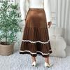 Long Skirts for Women Fall A Line High Waist Vintage Velvet Maxi Skirt Going Out Casual Winter Clothes