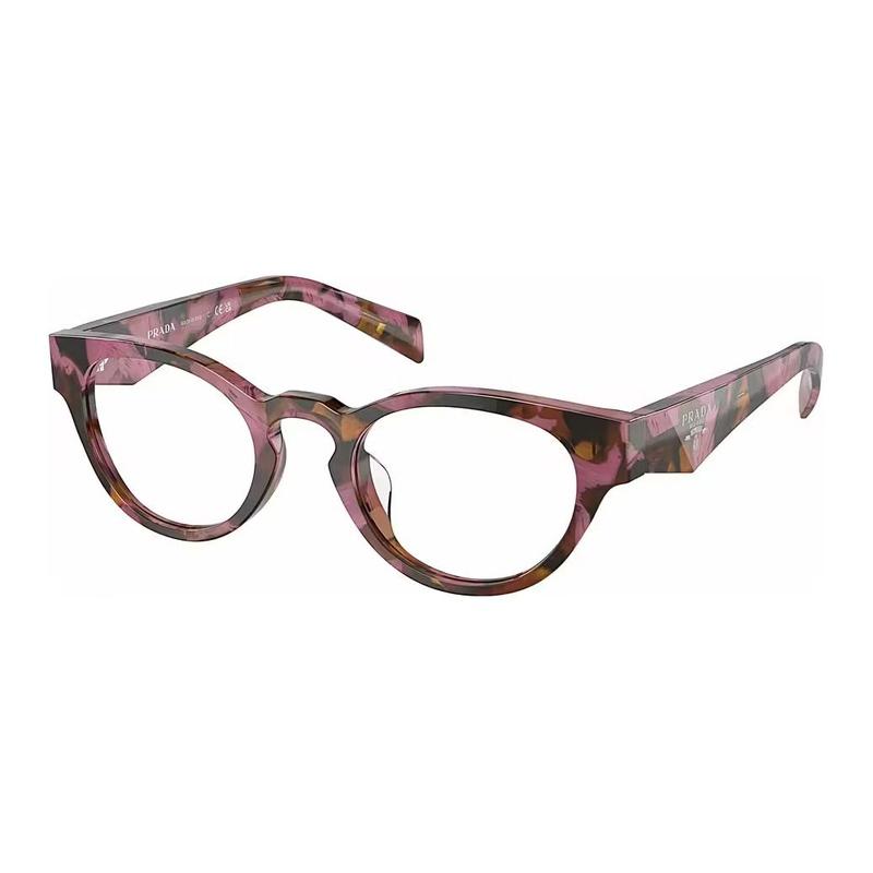 Prada Brand Logo Oval Optical Frame Women's Tortoiseshell