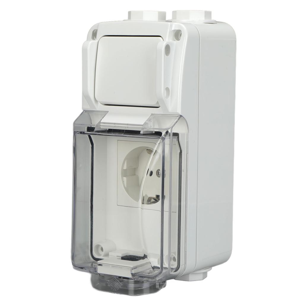 German Waterproof Outlet IP66 Weatherproof In Use Socket Toggle Switch for Garden 250V 16A