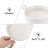 Ceramic Salad Bowl Green Cooking Pan Handle Ovenware Kitchen Noodle Bowl Breakfast Pot Small Milk Warming Household