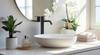Valvex tall washbasin tap, black