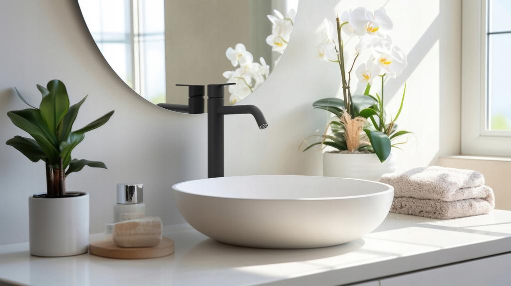Valvex tall washbasin tap, black