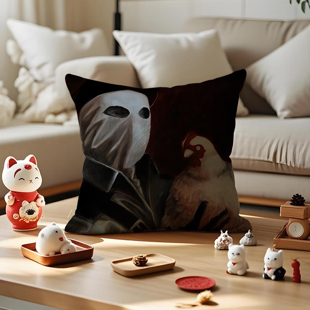 Funny Cs2 Cushion Cover Silky Short Plush With Invisible Zipper Dustproof Sofa Pillow Cover For Home Decor