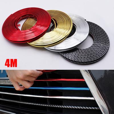 4M Styling Moulding Car Grille Impact Protection Bumper Trim Strip Tire Guard Ring Adhesive Decorative Strip Car