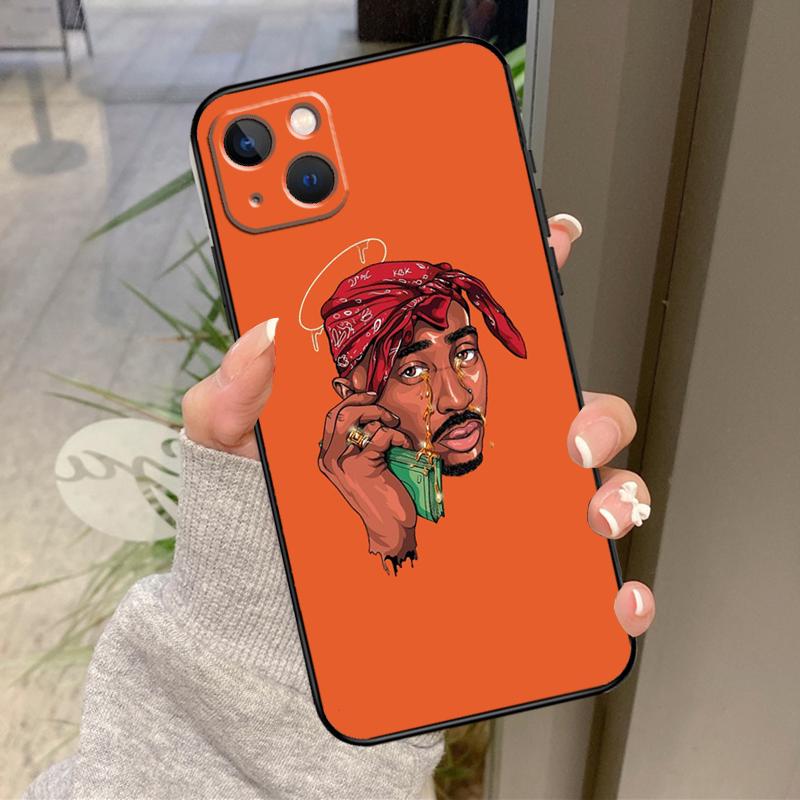Rapper 2pac Singer Tupac Case For iPhone 16 Pro Max 15 14 12 11 13 17 Pro Max Plus 12 13 Mini 16e 17 Air Back Cover