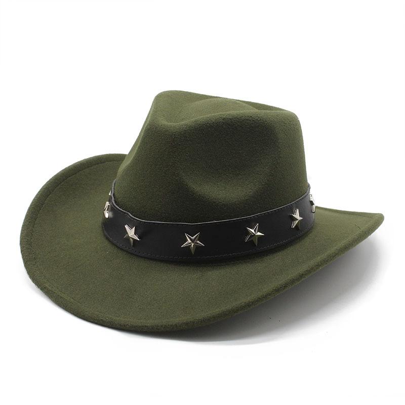 Minority Woolen Hat Men And Women Couple Hat Woolen Western Cowboy Top Hat Tide