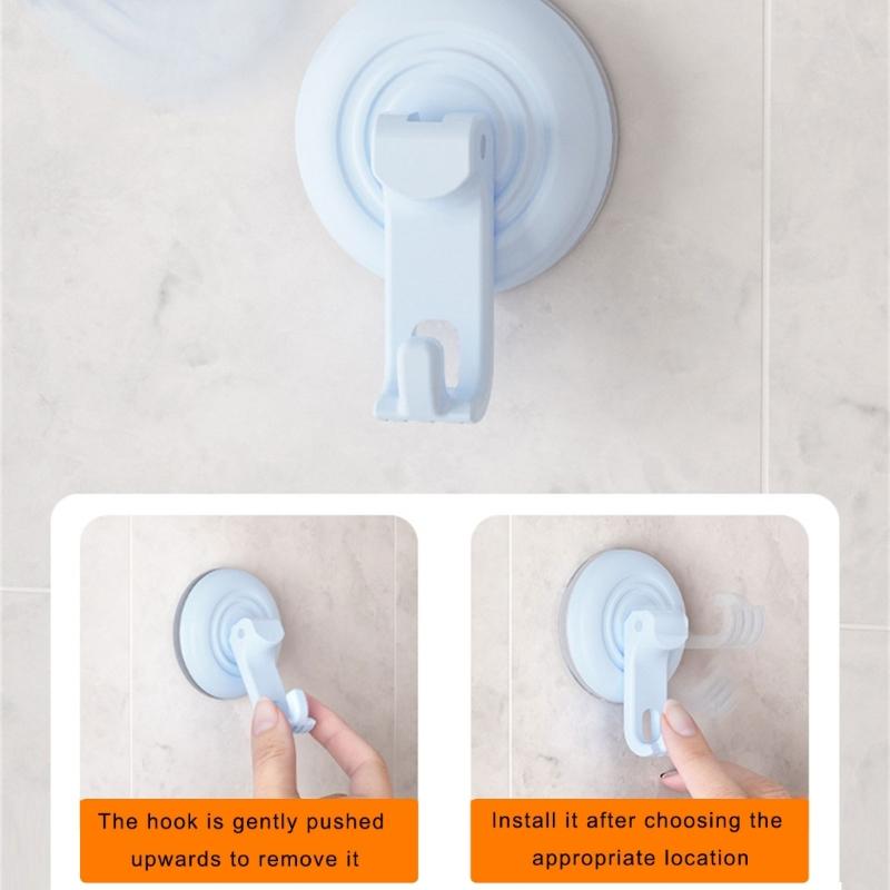 4pcs/8pcs Suction Cup Hooks Bathroom Towel and Loofah Hanger Strong Vacuum Hanging Hook Practical Robe Storage Rack