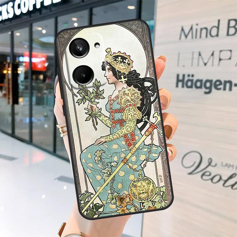 Alphonse Mucha Art Case For Realme 15 Pro 14 13 11 12 Pro Plus GT7 GT6 C55 C51 C53 C35 C33 C61 C65 C67 C71 C75