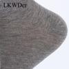 LKWDer 5 Pairs Large Big Plus Size 46,47,48 Mens Socks Business Casual Ankle Socks All-match Pure Color Cotton Calcetines Hombre