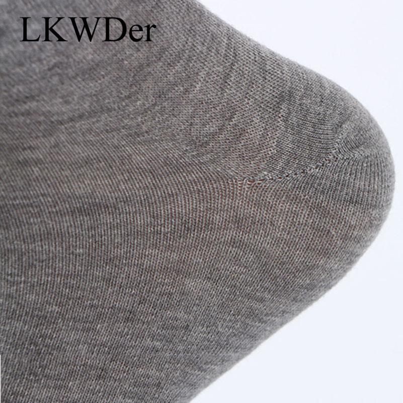 LKWDer 5 Pairs Large Big Plus Size 46,47,48 Mens Socks Business Casual Ankle Socks All-match Pure Color Cotton Calcetines Hombre