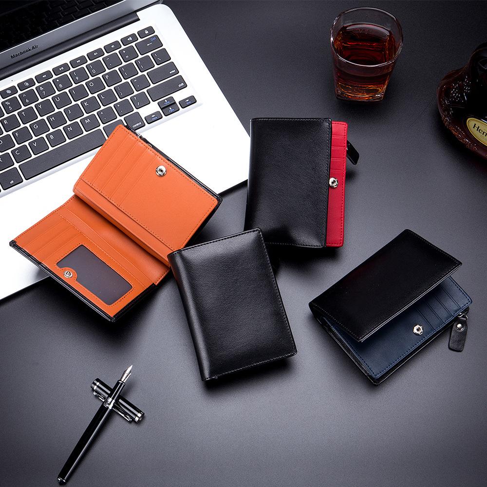 Menwallet short wallet small zipper new men's vertical business wallet wholesale