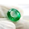 Natural Green Emerald Loose Gemstone 15.40 ct Colombian Oval for Jwelery Verified for Jewelry Making