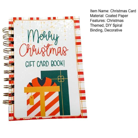 College Survival Christmas Gift Card Book DIY Spiral Binding Festive Design Functional Xmas Card Book College Student Gift