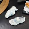 Mesh breathable leather German training shoes women's new versatile casual soft sole long standing not tired feet sports shoes thin