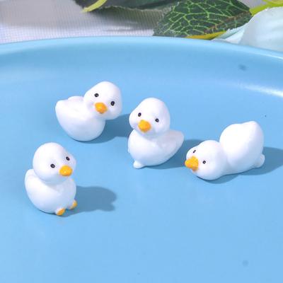 Niedliche Mini-gelbe Enten, Ornament, winzige Ente, Kunstharz, Basteln, Puppenhaus-Dekoration