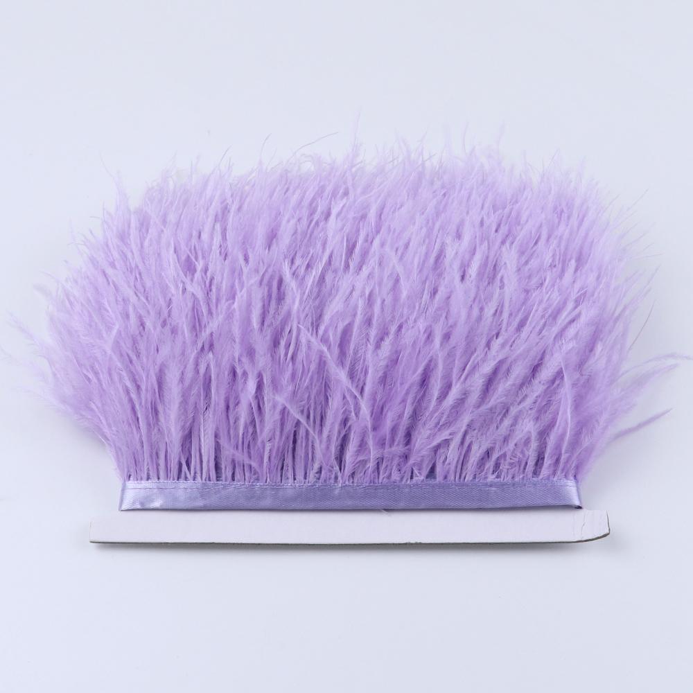 1Meter Colorful Real Ostrich Feather Trims Ribbon 8-10cm White Plumes for Party Dress Clothing Decoration Sewing Feathers Crafts