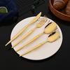 24Pcs Mirror Black Flatware Set Stainless Steel Dinner Knife Fork Coffee Spoon Cutlery Set Kitchen Tableware Dinnerware Set