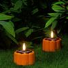 Flameless pumpkin candle, solar powered evil flickering Halloween desktop ghost pumpkin LED tea light candle, Halloween decoration