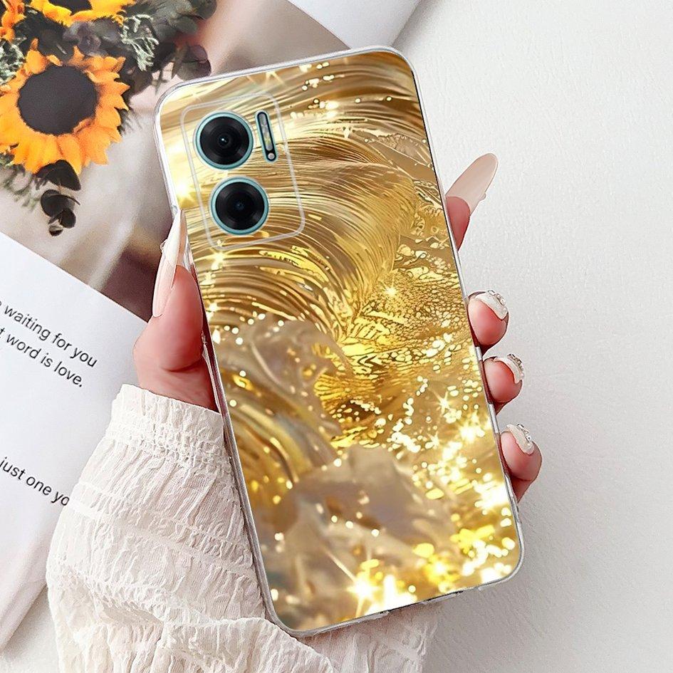 For Xiaomi Redmi Note 11E 5G Case Popular Flower Love Heart Soft Silicone Capa Back Cover For Xiaomi Redmi 10 11 Prime 5G Bumper