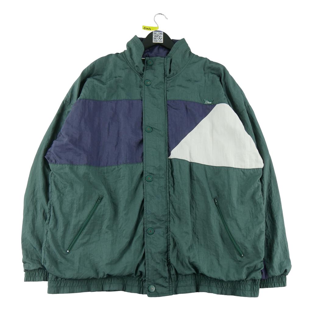 Zweites Leben - Herren Windjacke Colorblock CD Grün - Guter Zustand