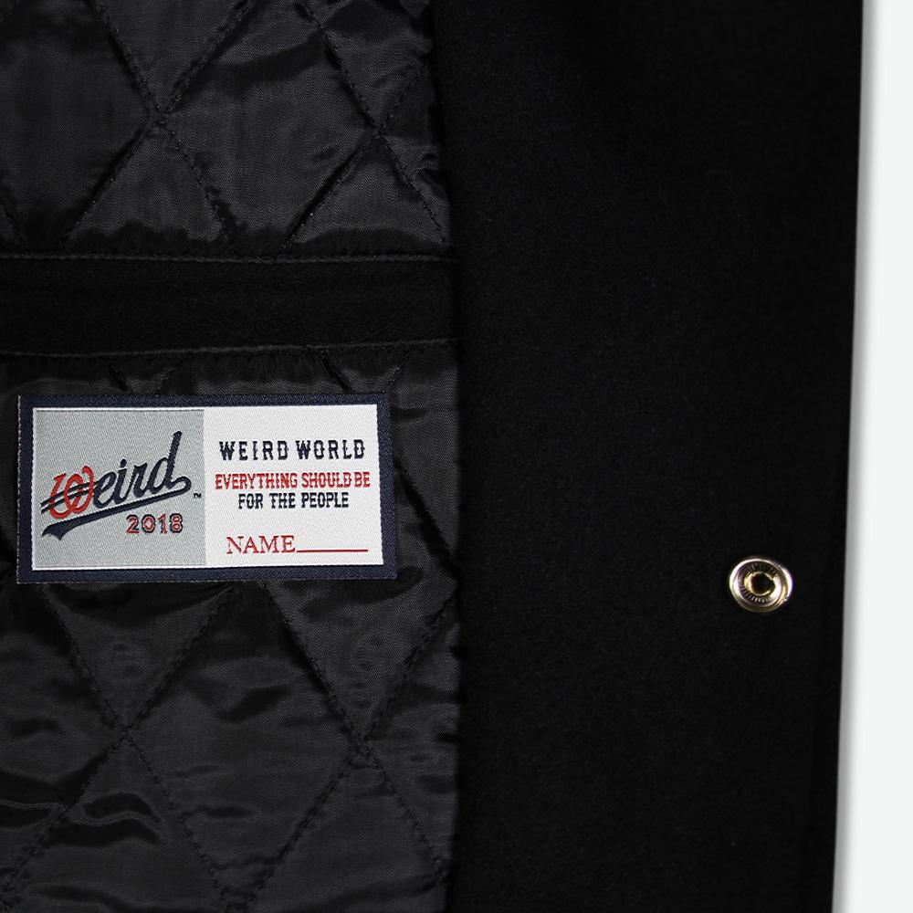 Weirdworld Heart Logo Wool Varsity Jacket
