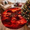 Runder Teppich mit Demon Slayer Muster, Innen-/Außenmatte, für Picknick, Spielzimmer, Schlafzimmer, Büro, Wohnzimmer, Heimdeko Teppich, Geburtstagsgeschenk