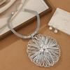 Handmade Aluminum Flower Statement Necklace Earrings Jewelry Set Women Party Accessories