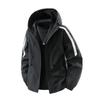 Men's Contrast Color Zipper Cardigan Pocket Long Sleeve Hooded  Jacket Fashionable Casual Top
