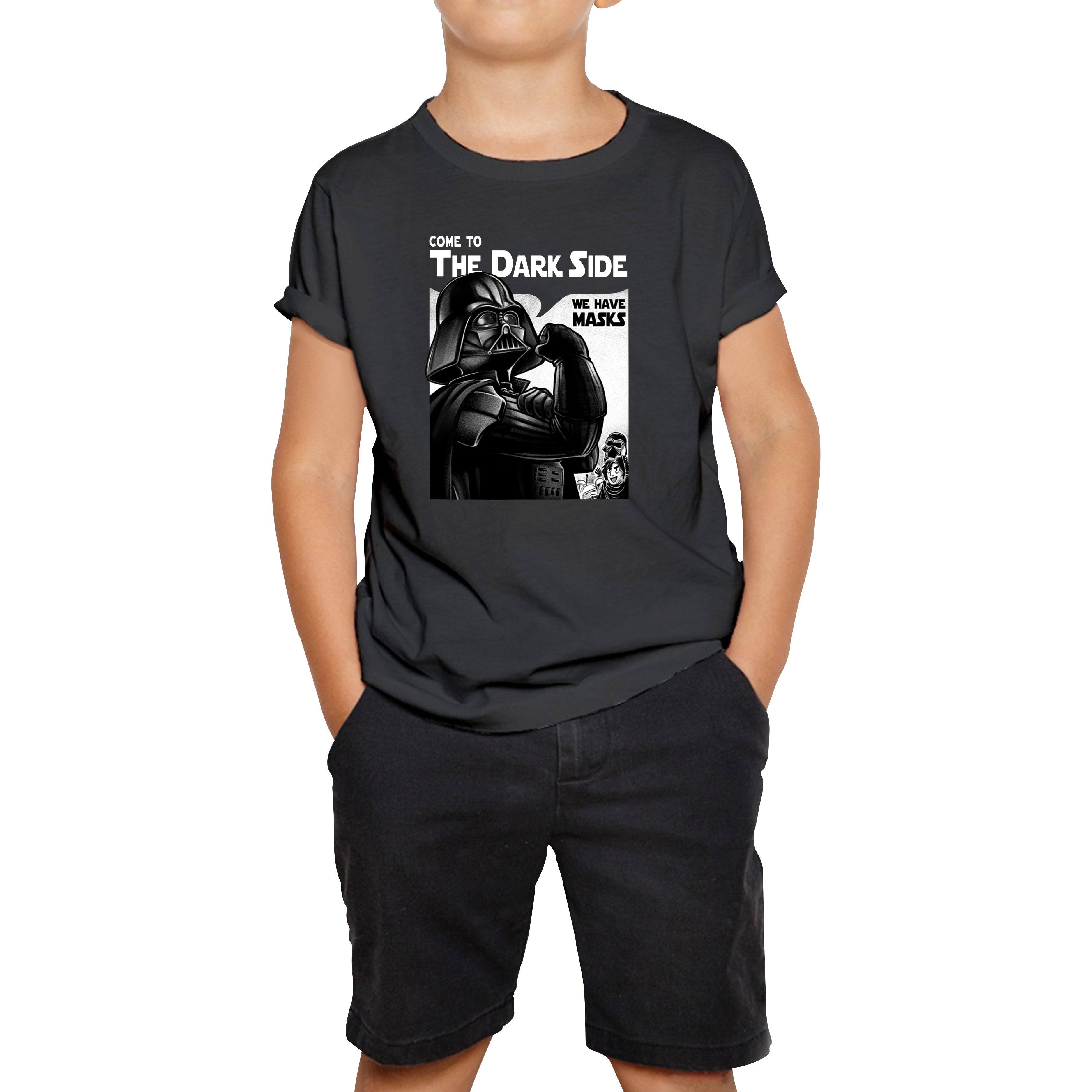 Star Wars Darth Vader Come To The Dark Side We Have Masks Star Wars Day Darth Vader 46th Anniversary Kids T Shirt 130