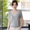Mother's Day Loose Summer Knit T-Shirt for Middle-Aged and Elderly Women