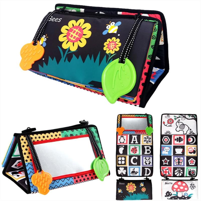 Baby Cloth Book Infant First Book Brain Developmental Shape Color Recognition Preschool Teaching Aid Squeak & Tearproof