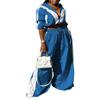 AL297 Women's Patchwork Sports Suit: Woven Loose Jacket & Two-piece Set for Spring and Autumn