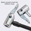 Air Chuck Heavy Duty Closed Flows Locking On Tires Chuck with Clip Adapter 1/4inch Tires Chuck for Tires Inflator Pressure Gaug
