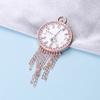 Creative Fringed Clock Brooch, Fashion Ins Trendy Personalized Drip Diamond Corsage, Clothing Pin