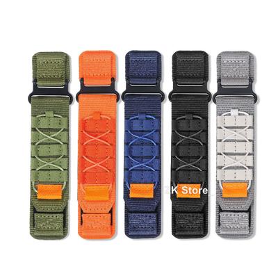 Correa de reloj de nailon a rayas 20 mm 22 mm Pulsera de repuesto universal Correa de reloj deportivo para hombre Accesorios de cinturón de pulsera