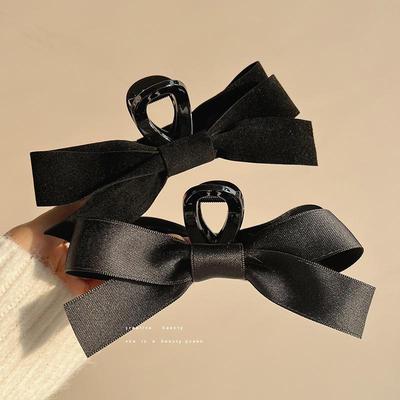 2023 Double-Sided Shark Hair Clip with Bow - Black Stylish Headwear