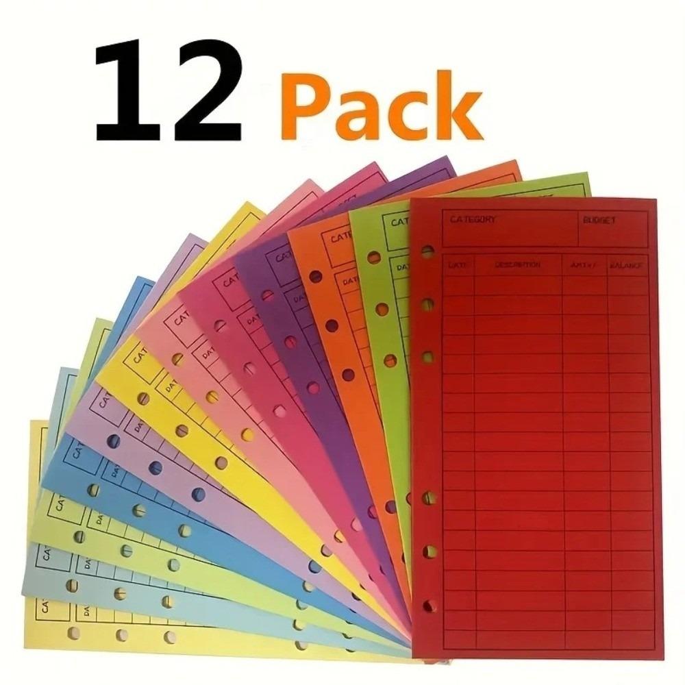 12pcs/set Cardstock Cash Envelope Thickened Kraft Paper Envelopes Budget Envelope  Daily Expenses