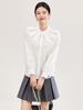 Elegant French Romantic Petal Collar Spring Shirt for Women