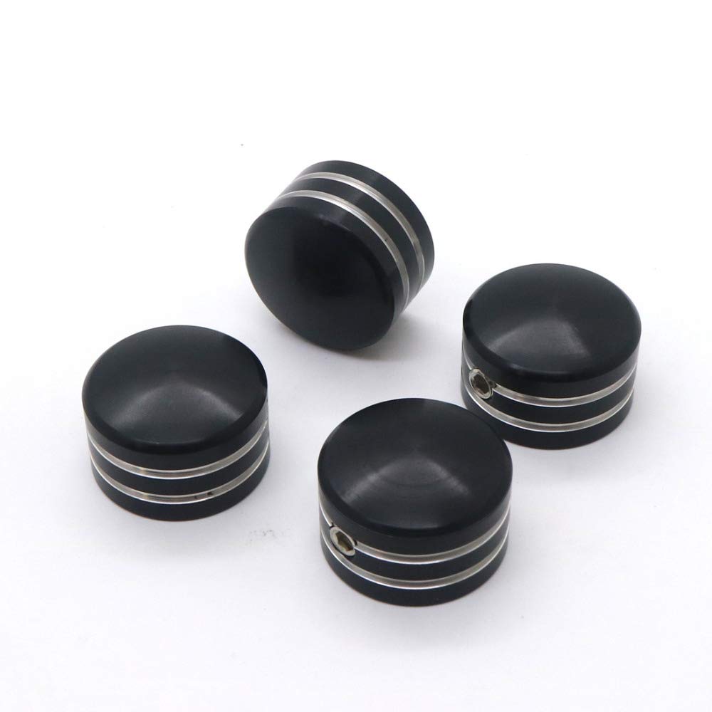 Schwarz/Chrom Zündkerzenkopfschrauben-Abdeckkappe für Twin